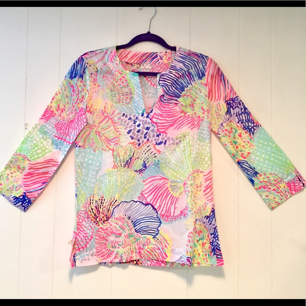 Lilly Pulitzer Amelia Island Tunic Cotton NEW